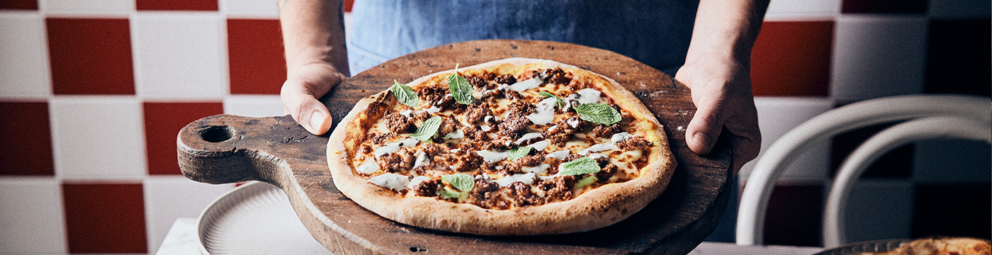 Lamb pizza